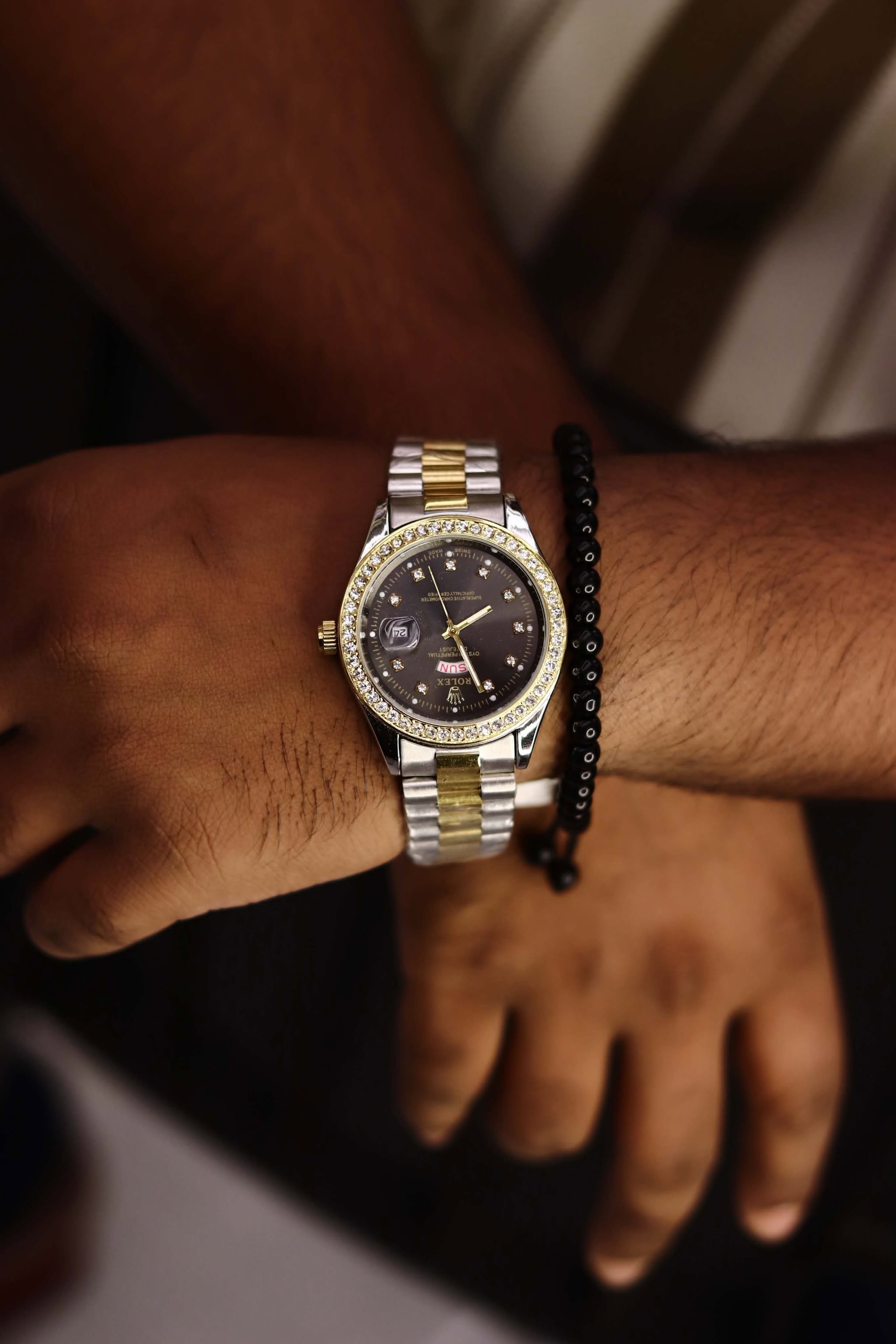 ROLEX MAN STONE WTACH
